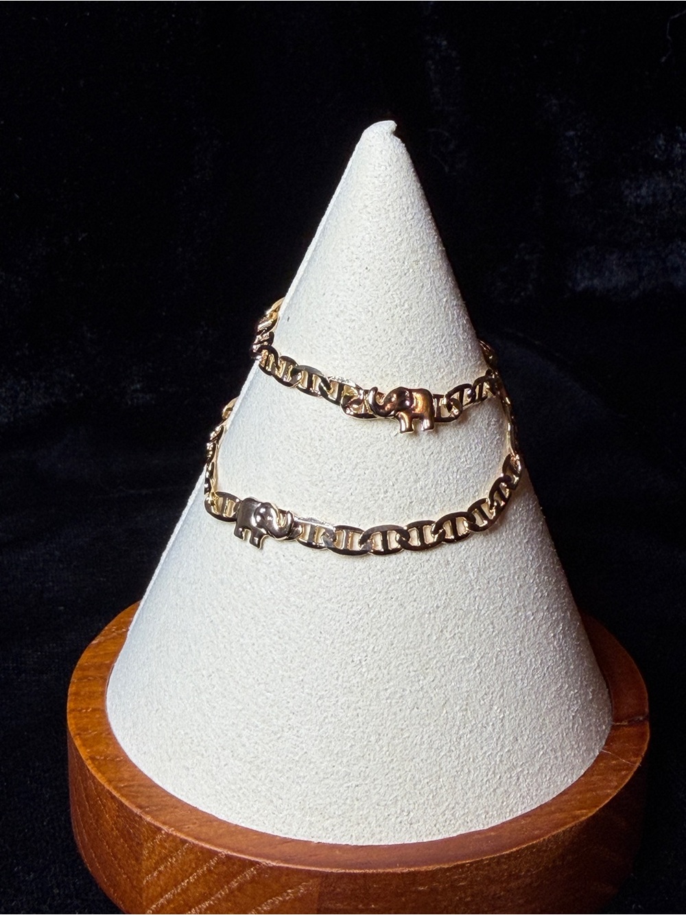 18K Gold Filled Gucci Mariner Elephant Link anklet - Women's Jewelry Size 10
